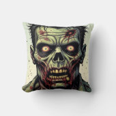 アートゾンビポップ・アートのハロウィーンの閉じる クッション (正面)