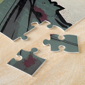 アートゾンビポップ・アートのハロウィーンの閉じる ジグソーパズル (側面)