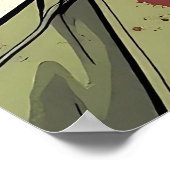 アートゾンビポップ・アートのハロウィーンの閉じる ポスター (角)