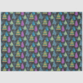 アートターコイズマゼンタティール(緑がかった色)ライムクリスマスツリー 薄葉紙 (正面)