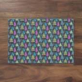 アートターコイズマゼンタティール(緑がかった色)ライムクリスマスツリー 薄葉紙