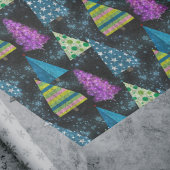 アートターコイズマゼンタティール(緑がかった色)ライムクリスマスツリー 薄葉紙