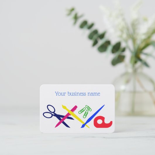 アートツールの作成，工芸，アーティスト，先生 名刺 (スタンド正面)