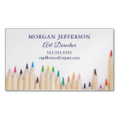 アートディレクターアーティストスタジオギャラリー色鉛筆 マグネット名刺 (正面)