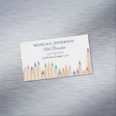 アートディレクターアーティストスタジオギャラリー色鉛筆 マグネット名刺 (インサイチュ)