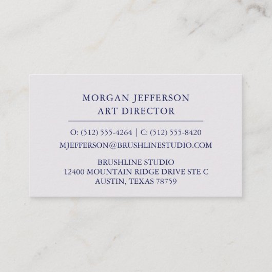 アートディレクターアーティストスタジオギャラリー色鉛筆 名刺 (裏面)