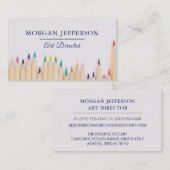 アートディレクターアーティストスタジオギャラリー色鉛筆 名刺 (正面/裏面)