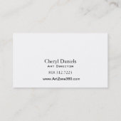 アートディレクター: デザインのスタジオのグラフィックアーティストペインター 名刺 (裏面)