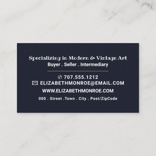 アートディーラーRhoneでの星空の夜 名刺 (裏面)