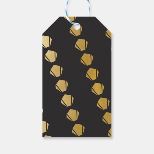 アートデコありがとう20sタグブラックゴールドウェディング ギフトタグ (裏面)