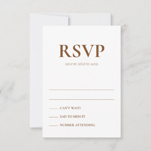 アートデコのアクセントがついた結婚式の返信カード 招待状 (正面)