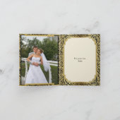 アートデコのシャンデリア 黒 ゴールド 結婚式 サンクス サンキューカード (内部)