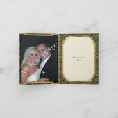 アートデコのシャンデリア 黒 ゴールド 結婚式 御礼 サンキューカード (内部)
