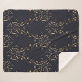 アートデコのシームレスパターン。ヴィンテージ背景 シェルパブランケット (正面(横))