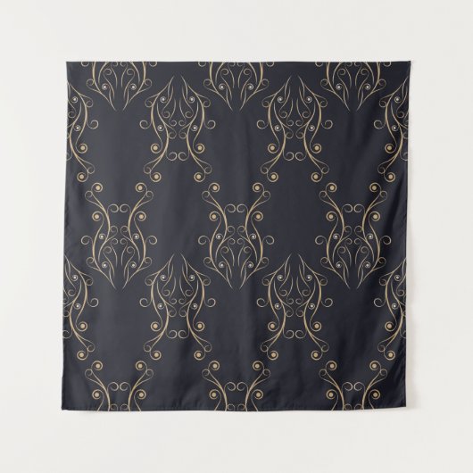 アートデコのシームレスパターン。ヴィンテージ背景 タペストリー (正面)