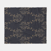 アートデコのシームレスパターン。ヴィンテージ背景 フリースブランケット (正面(横))