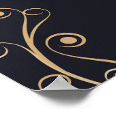 アートデコのシームレスパターン。ヴィンテージ背景 ポスター (角)