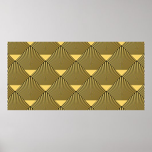 アートデコのシームレスパターン。装飾 オーナメント。 ポスター (正面)