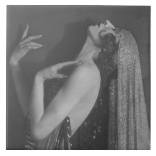 アートデコのダンサー キラ #1 セラミックタイル (正面)