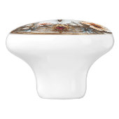 アートデコのトンボ ターコイズ パール 宝石 セラミックノブ (側面)