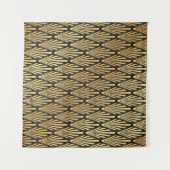 アートデコのパームツリー:ブラックゴールド タペストリー (正面(横))