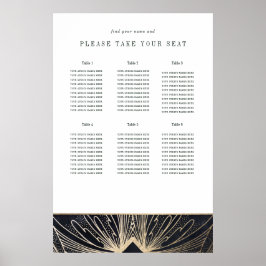 アートデコのポスター黒と金ゴールド ポスター