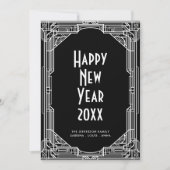 アートデコのミニマルなレトロ新年のカード シーズンカード (正面)