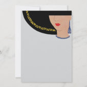 アートデコのレディーインハットパーティー 招待状 (裏面)