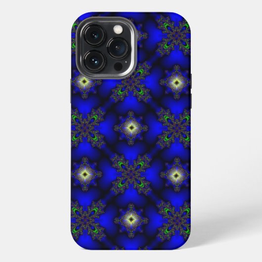 アートデコのレトロスタイルの花 iPhoneケース (裏面)