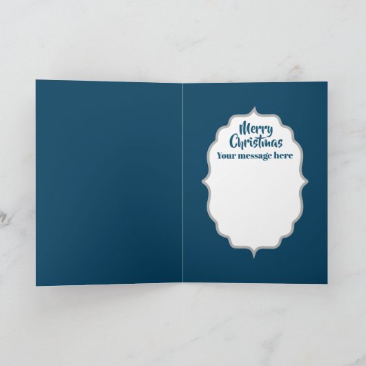 アートデコのレトロヴィンテージクリスマスレディのメッセージを追加 シーズンカード (内部)