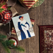 アートデコのレトロヴィンテージクリスマスレディのメッセージを追加 シーズンカード