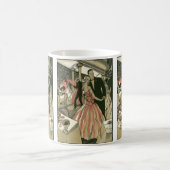 アートデコのヴィンテージ結婚式、新婚夫婦のファーストダンス コーヒーマグカップ (中央)