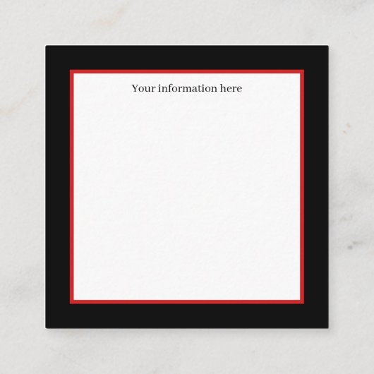 アートデコの古代クリスマスカップル スクエア名刺 (裏面)