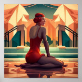 アートデコの女性ポスター ポスター (正面)