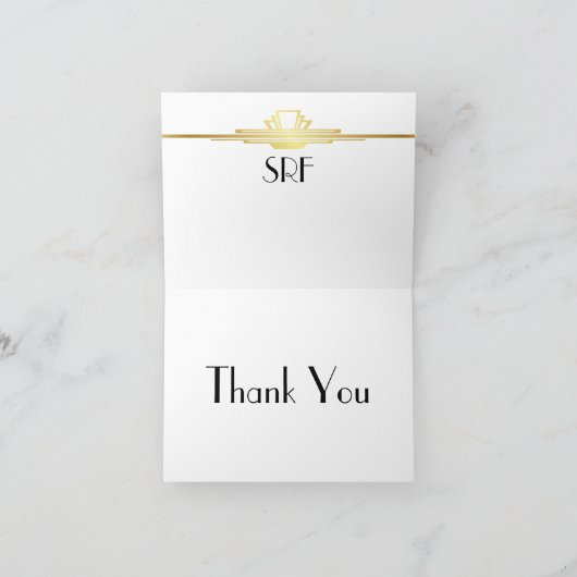 アートデコの感謝カードまたはメモカード サンキューカード (内部)