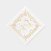 アートデコの感謝 箔ナプキン (右)