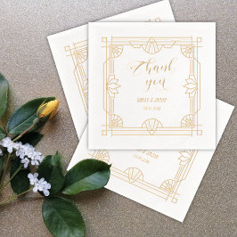 アートデコの感謝 箔ナプキン