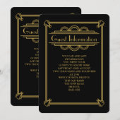 アートデコの結婚式またはパーティーの招待状の印刷カード 招待状 (正面/裏面)