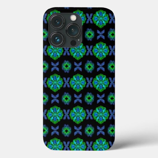 アートデコの花は緑と青に見える Case-Mate iPhoneケース (裏面)