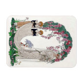 アートデコの花嫁のポストカード マグネット (横)