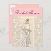 アートデコの花嫁 インビテーションポストカード (正面/裏面)
