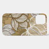 アートデコの花模様。花の金ゴールド線芸術展 Case-Mate iPhoneケース (裏面 (横))