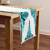アートデコの要素をティール(緑がかった色)グリーン ショートテーブルランナー (インサイチュ)