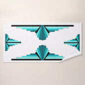 アートデコの要素をティール（緑がかった色）グリーン バスタオル (バスタオル)