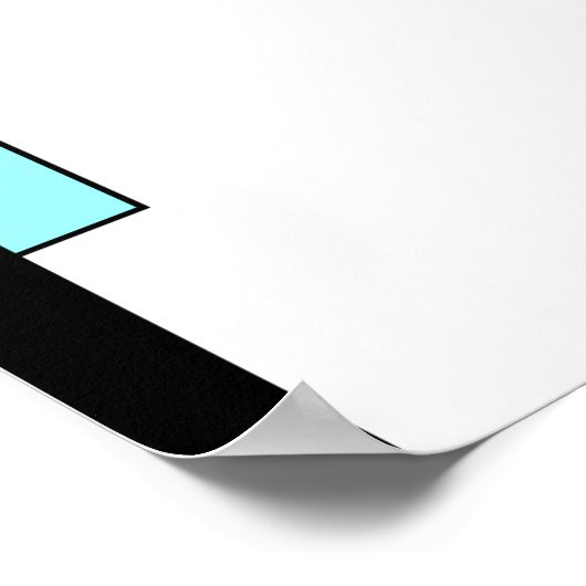 アートデコの要素をティール(緑がかった色)グリーン ポスター (角)