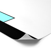 アートデコの要素をティール（緑がかった色）グリーン ポスター (角)