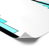 アートデコの要素をティール(緑がかった色)グリーン ポスター (角)