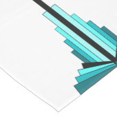 アートデコの要素をティール（緑がかった色）グリーン ミディアムテーブルランナー (コーナー)