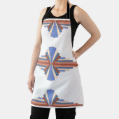 アートデコの要素をバラ金ゴールド&ブルー エプロン (インサイチュ)