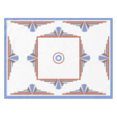 アートデコの要素をバラ金ゴールド&ブルー テーブルクロス (正面(横))